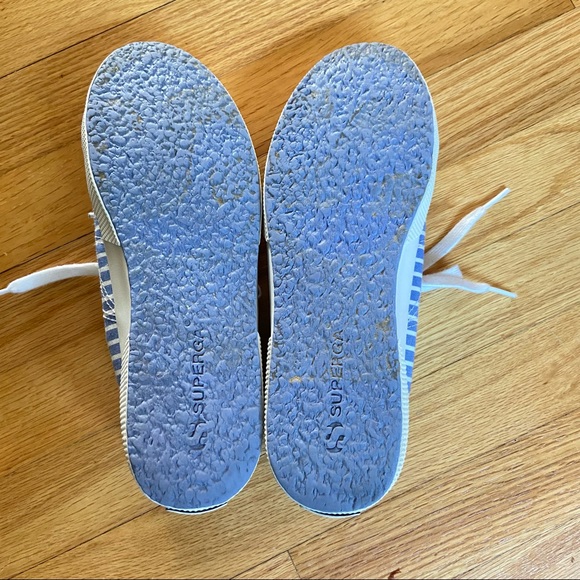 Superga Canvas Sneakers Blue Stripe Size 40 / 9 - Picture 7 of 9